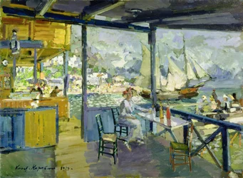 Een café in Gursuph, 1914